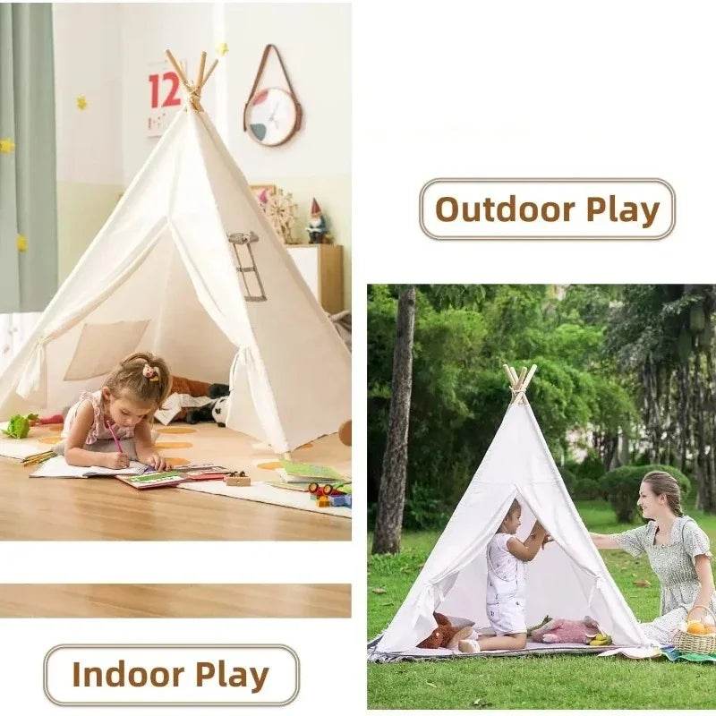 Premium Wigwam Tent Play House 1.6M Teepee For Kids - ToylandEU