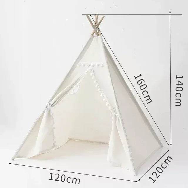 Premium Wigwam Tent Play House 1.6M Teepee For Kids - ToylandEU