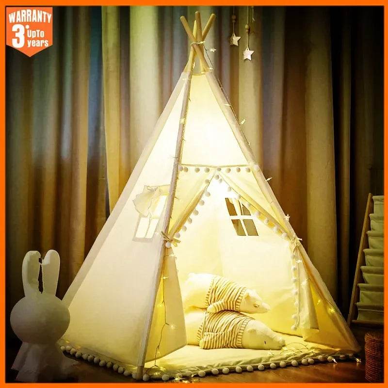 Premium Wigwam Tent Play House Foldable Teepee For Kids - ToylandEU