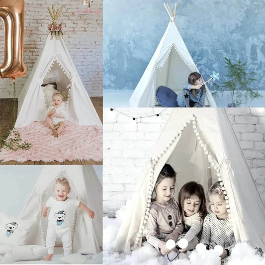 Premium Wigwam Tent Play House Foldable Teepee For Kids - ToylandEU