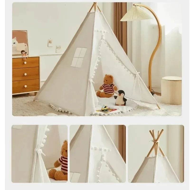 Premium Wigwam Tent Play House Foldable Teepee For Kids - ToylandEU