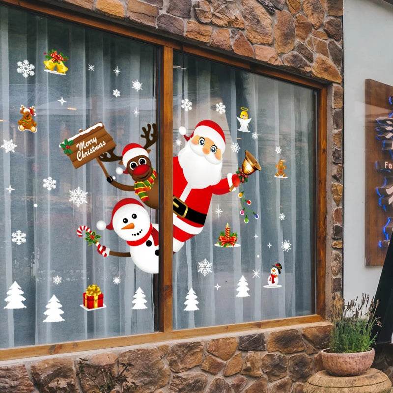 Premium Window Stickers Merry Christmas Theme For Kids Room - ToylandEU