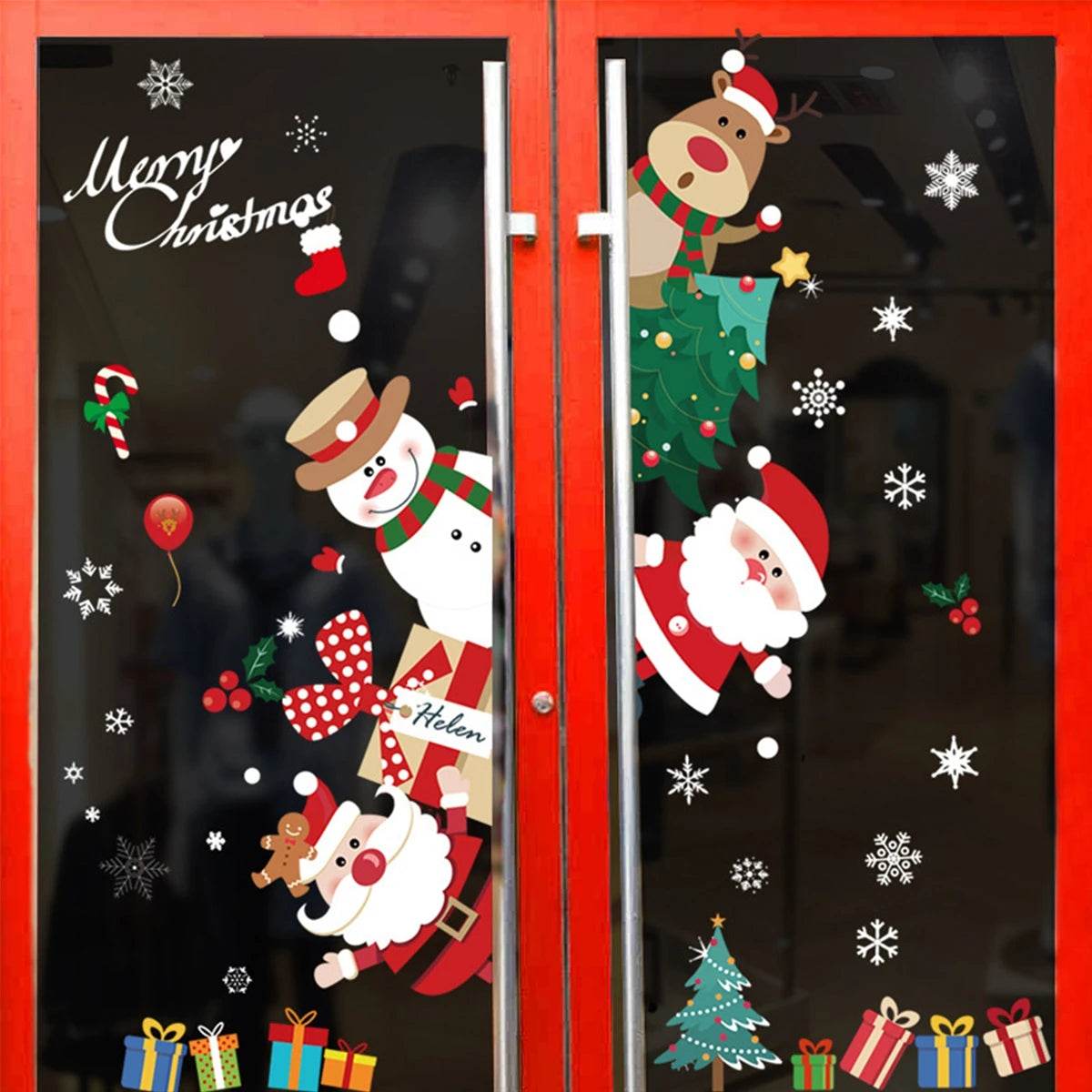 Premium Window Stickers Merry Christmas Theme For Kids Room - ToylandEU
