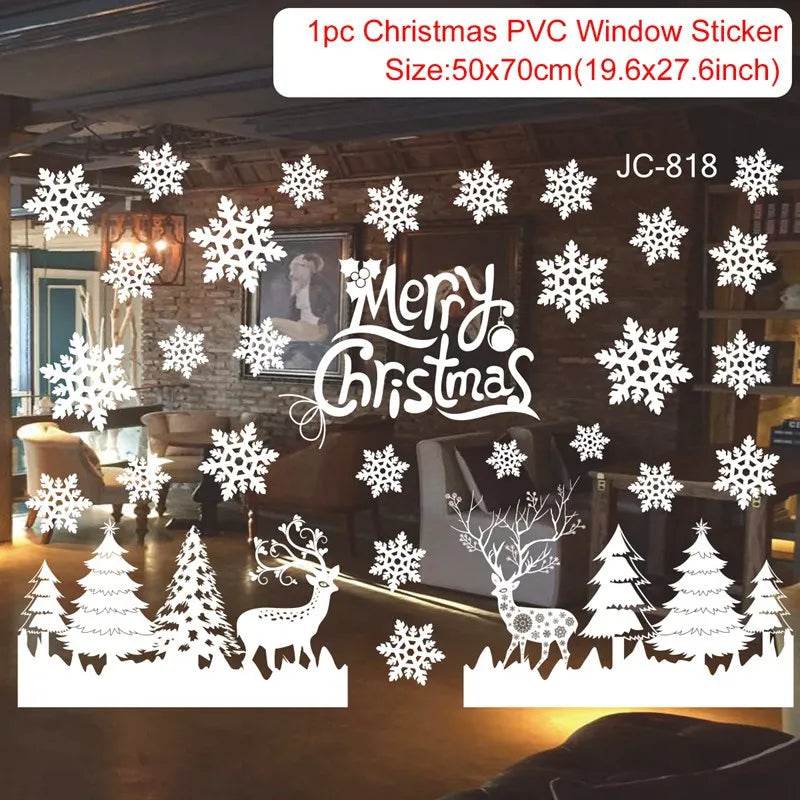 Premium Window Stickers Merry Christmas Theme For Kids Room - ToylandEU