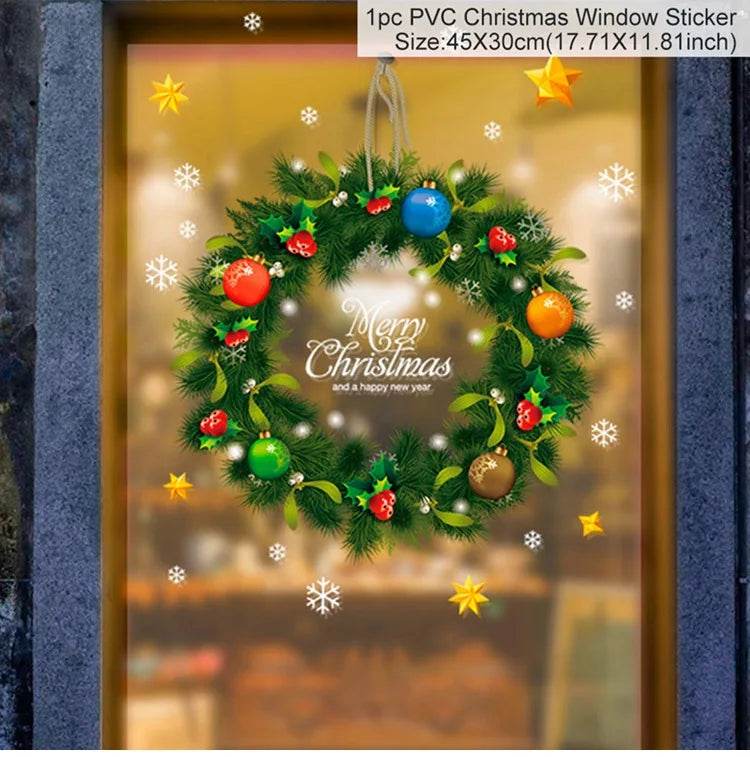 Premium Window Stickers Merry Christmas Theme For Kids Room - ToylandEU