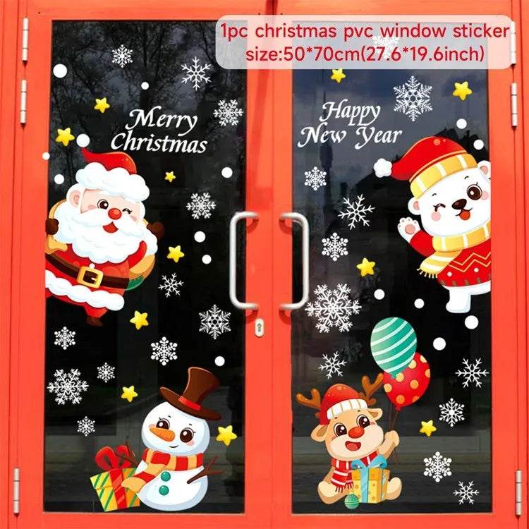 Premium Window Stickers Merry Christmas Theme For Kids Room - ToylandEU
