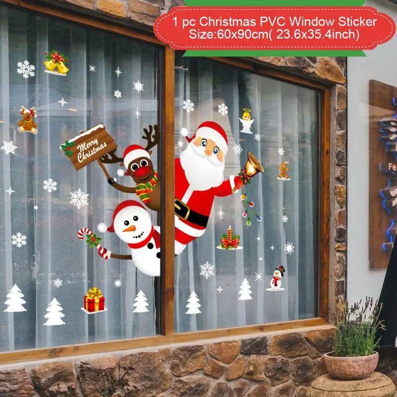 Premium Window Stickers Merry Christmas Theme For Kids Room - ToylandEU