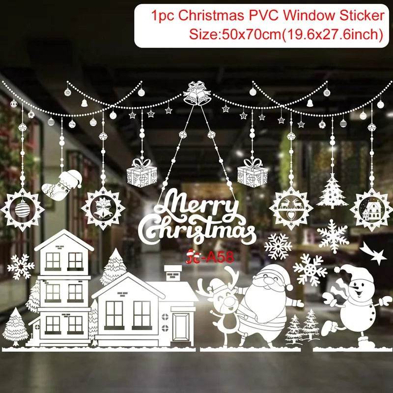 Premium Window Stickers Merry Christmas Theme For Kids Room - ToylandEU