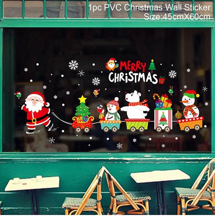 Premium Window Stickers Merry Christmas Theme For Kids Room - ToylandEU