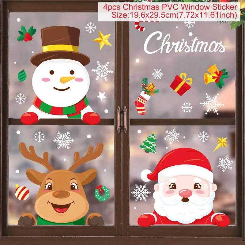 Premium Window Stickers Merry Christmas Theme For Kids Room - ToylandEU