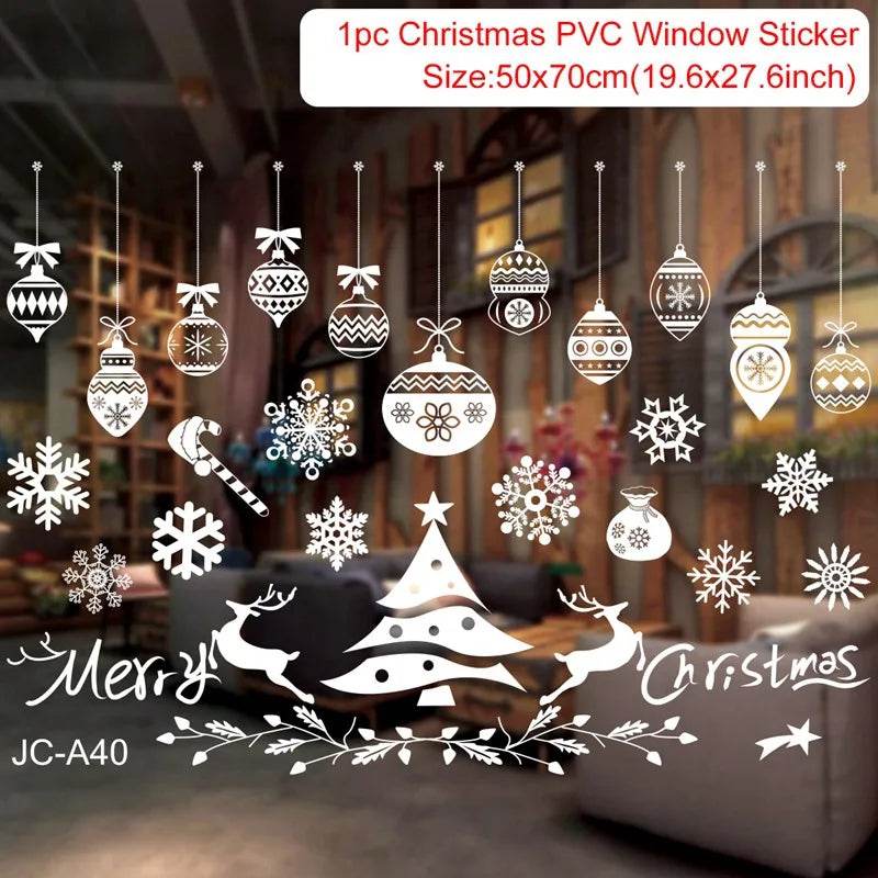 Premium Window Stickers Merry Christmas Theme For Kids Room - ToylandEU