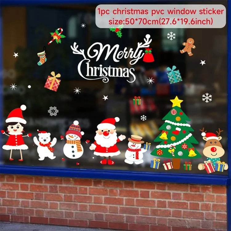 Premium Window Stickers Merry Christmas Theme For Kids Room - ToylandEU