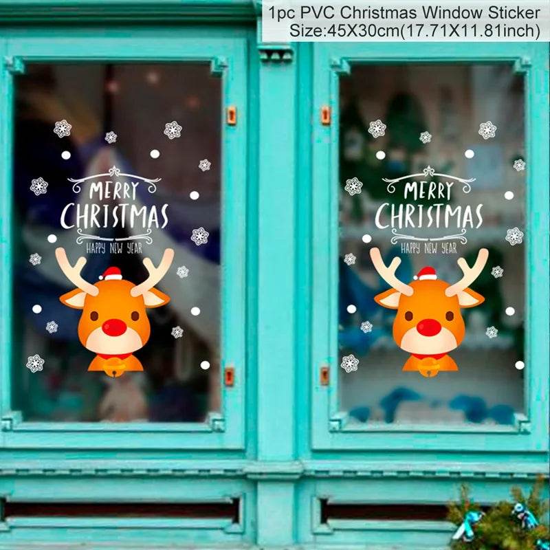 Premium Window Stickers Merry Christmas Theme For Kids Room - ToylandEU