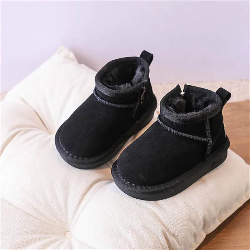 Premium Winter Baby Snow Boots Leather With Plush Lining And Non Slip Sole For Toddlers - ToylandEU