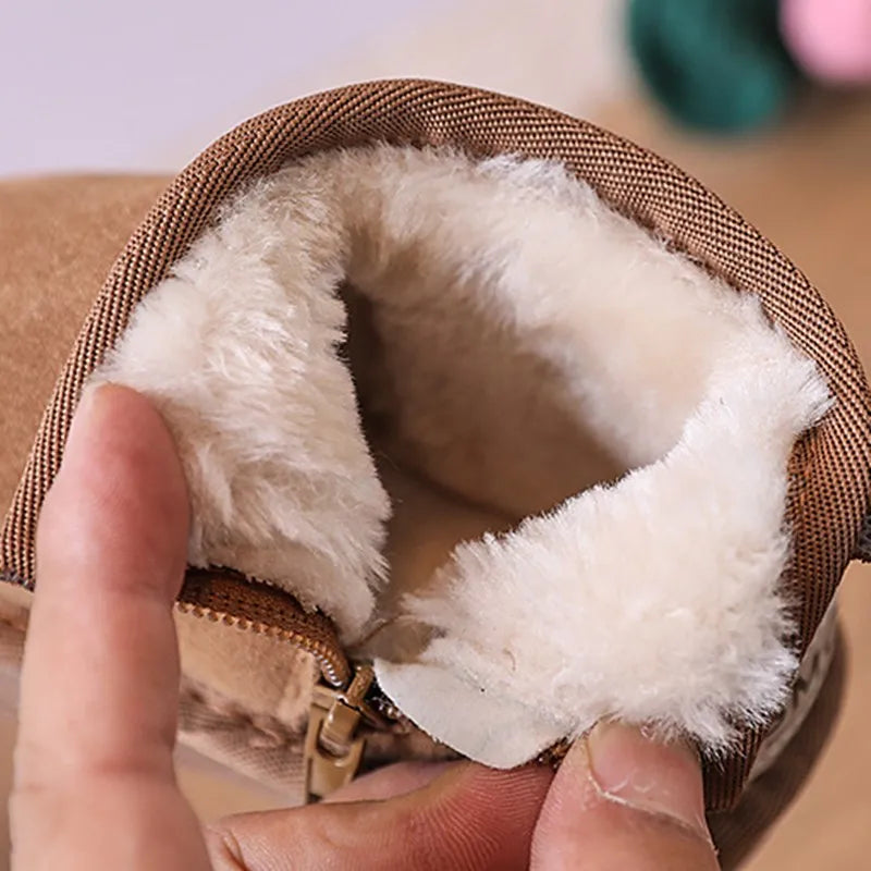 Premium Winter Baby Snow Boots Leather With Plush Lining And Non Slip Sole For Toddlers - ToylandEU