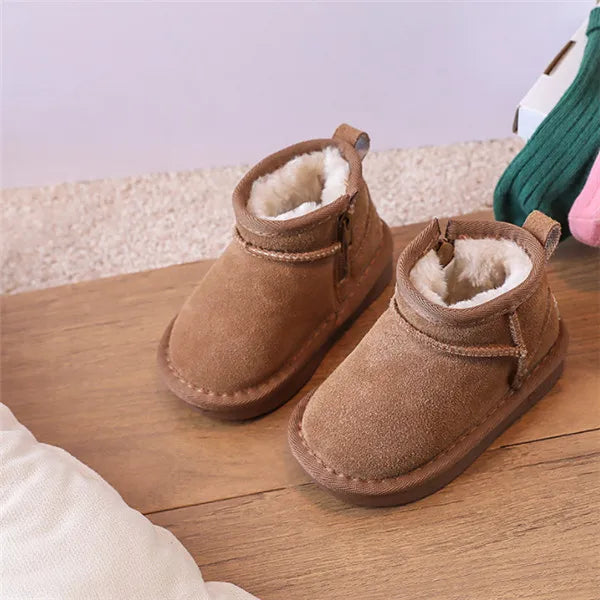 Premium Winter Baby Snow Boots Leather With Plush Lining And Non Slip Sole For Toddlers - ToylandEU