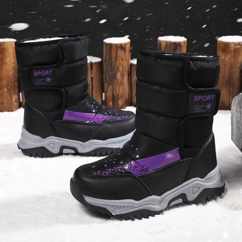 Premium Winter Boots Waterproof Plush Lining For Girls - ToylandEU