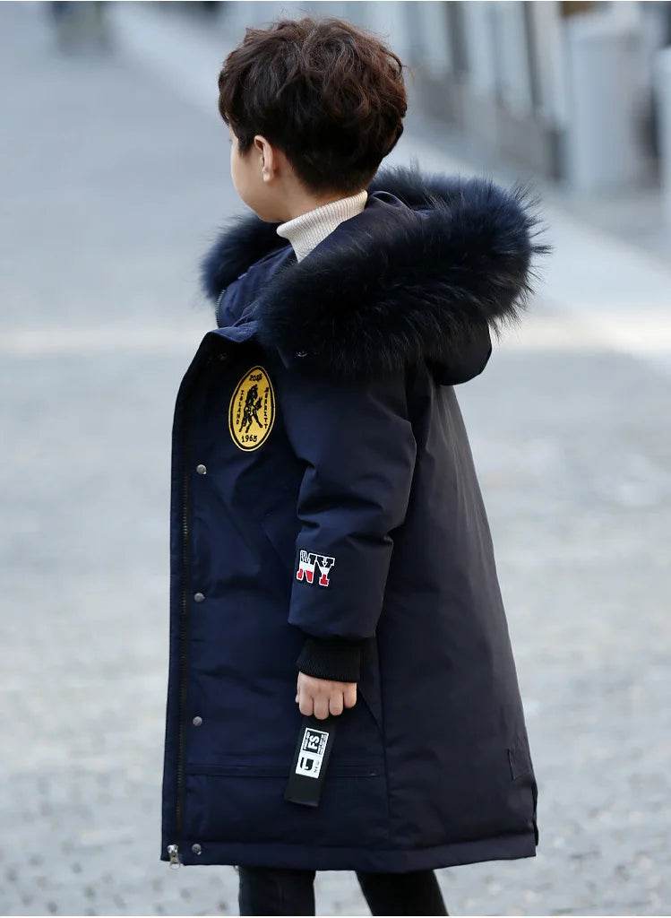 Premium Winter Down Jacket Hooded Thick Warm For Boys - ToylandEU