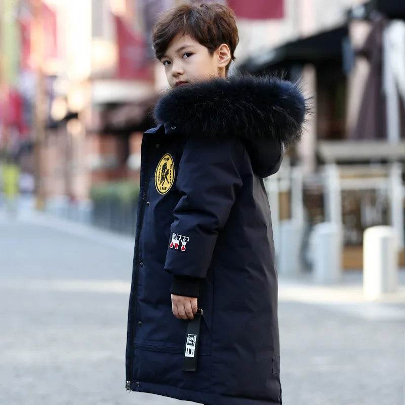 Premium Winter Down Jacket Hooded Thick Warm For Boys - ToylandEU