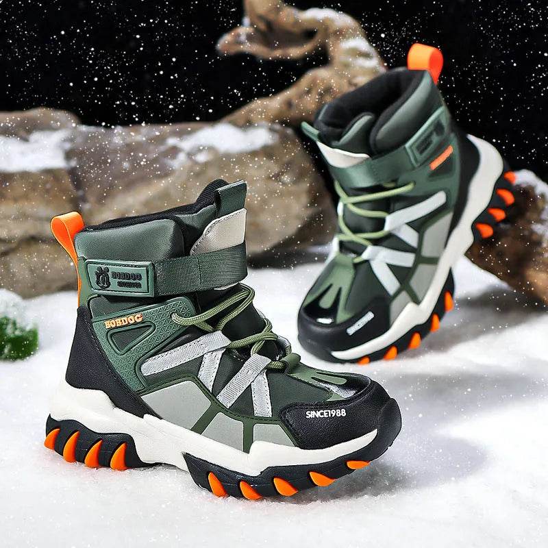 Premium Winter High Top Sneakers For Boys Waterproof Plush - ToylandEU