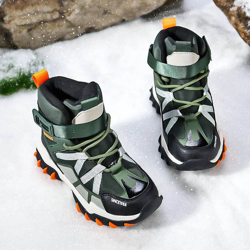 Premium Winter High Top Sneakers For Boys Waterproof Plush - ToylandEU