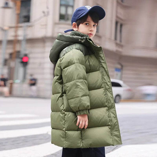 Premium Winter Hooded Jacket White Duck Down For Boys - ToylandEU