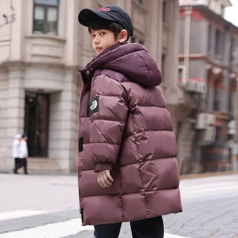 Premium Winter Hooded Jacket White Duck Down For Boys - ToylandEU