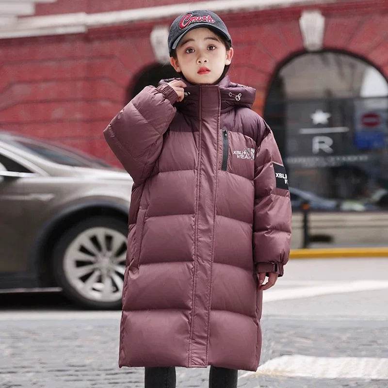 Premium Winter Hooded Jacket White Duck Down For Boys - ToylandEU