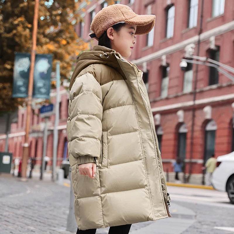 Premium Winter Hooded Jacket White Duck Down For Boys - ToylandEU