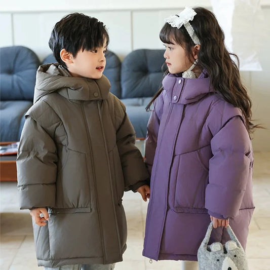 Premium Winter Jacket Hooded 80 Percent Down Fill Unisex Ages 3 To 10 Years - ToylandEU