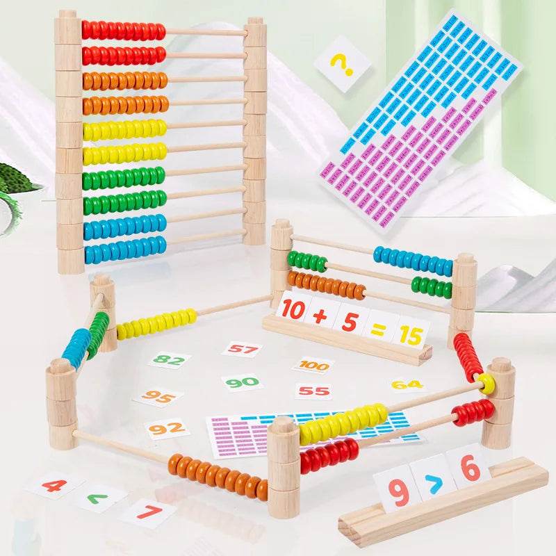 Premium Wooden Abacus 10 Row Counting Beads For Kids - ToylandEU