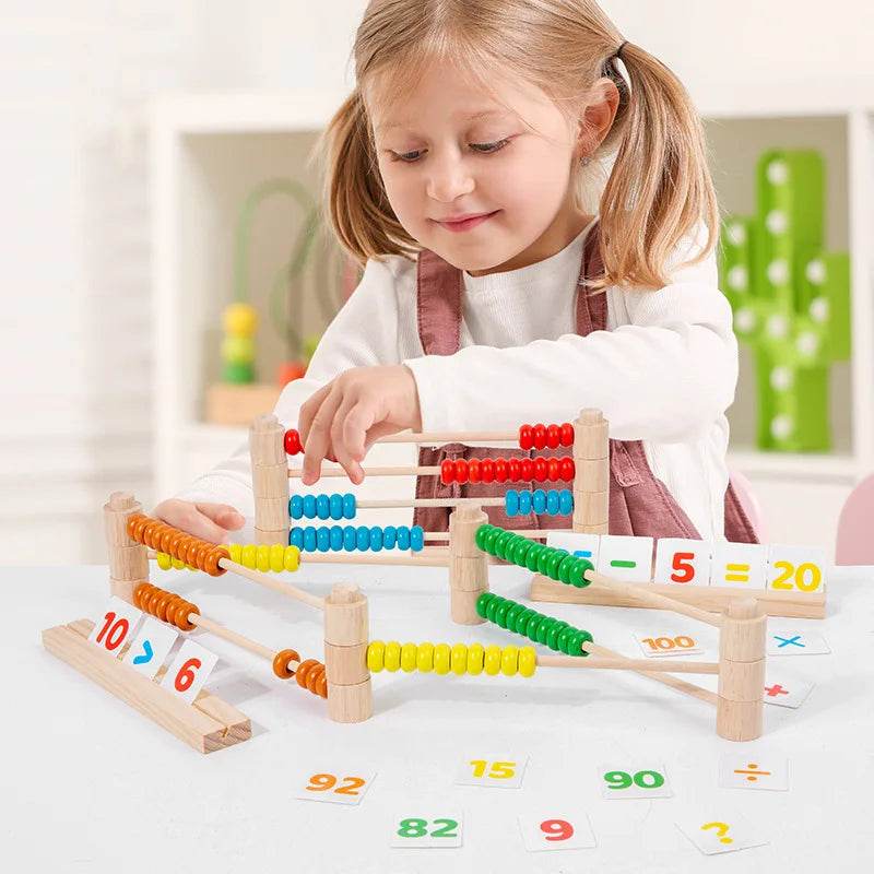 Premium Wooden Abacus 10 Row Counting Beads For Kids - ToylandEU
