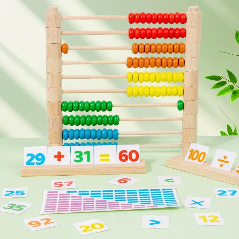Premium Wooden Abacus 10 Row Counting Beads For Kids - ToylandEU