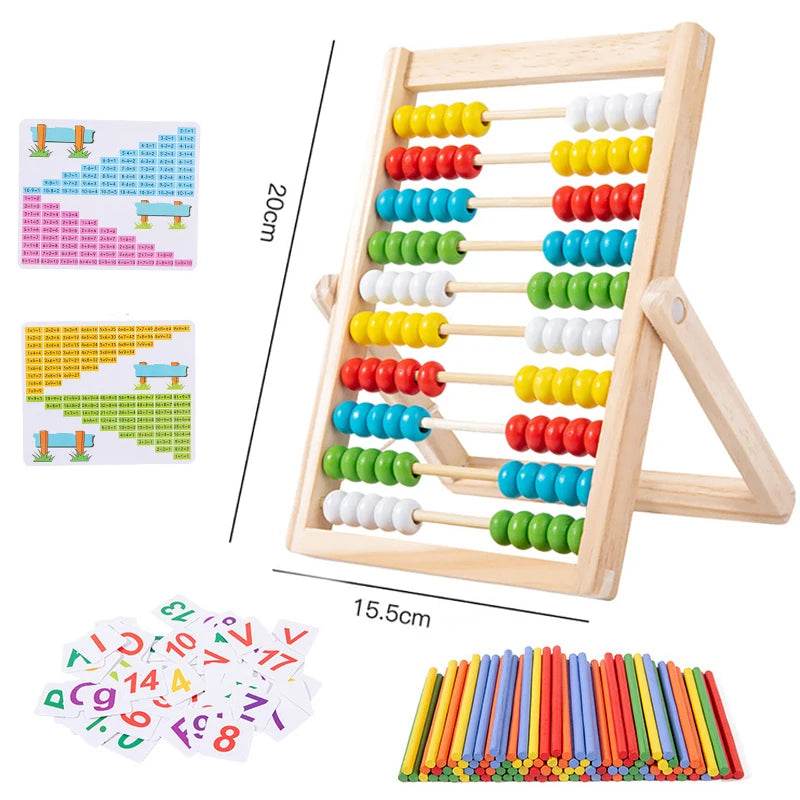Premium Wooden Abacus 10 Row Counting Beads For Kids - ToylandEU