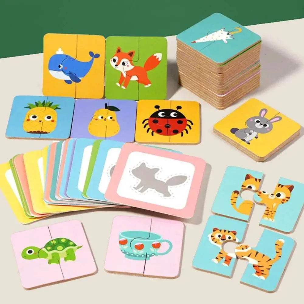 Premium Wooden Animal Matching Game with Engaging Puzzle Pieces for Toddlers Aged 3 to 6 Years - ToylandEU