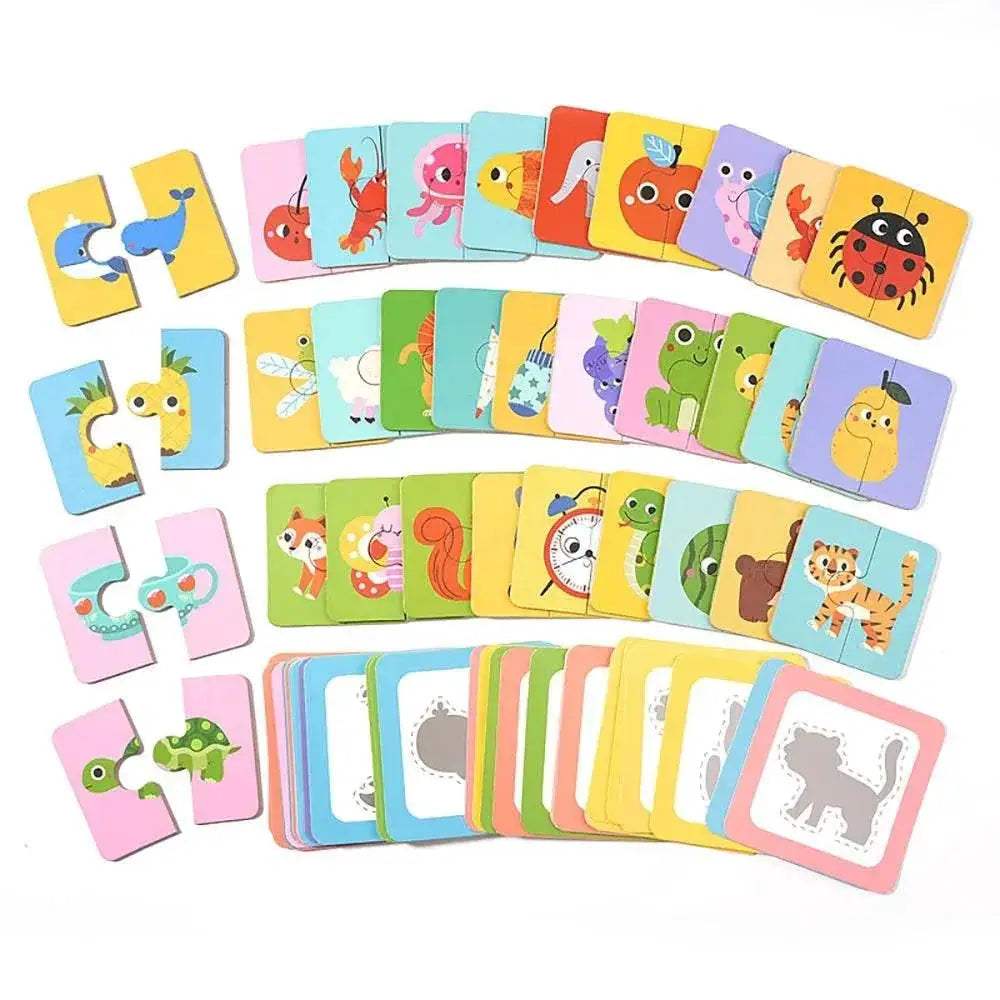 Premium Wooden Animal Matching Game with Engaging Puzzle Pieces for Toddlers Aged 3 to 6 Years - ToylandEU