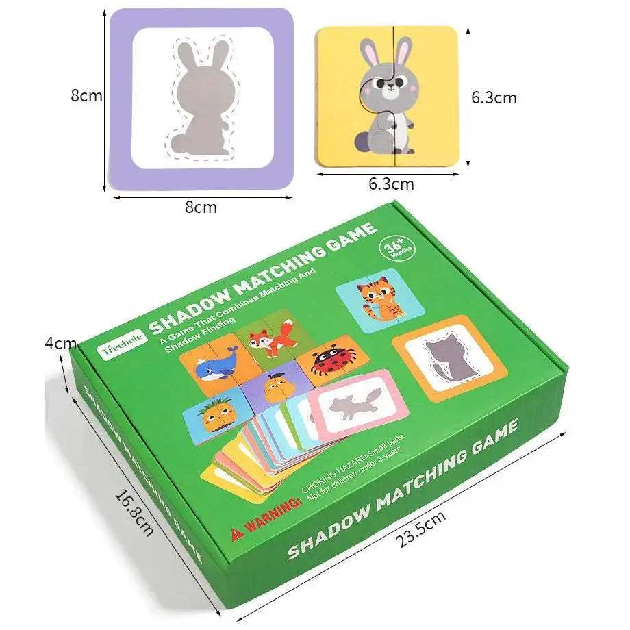 Premium Wooden Animal Matching Game with Engaging Puzzle Pieces for Toddlers Aged 3 to 6 Years - ToylandEU