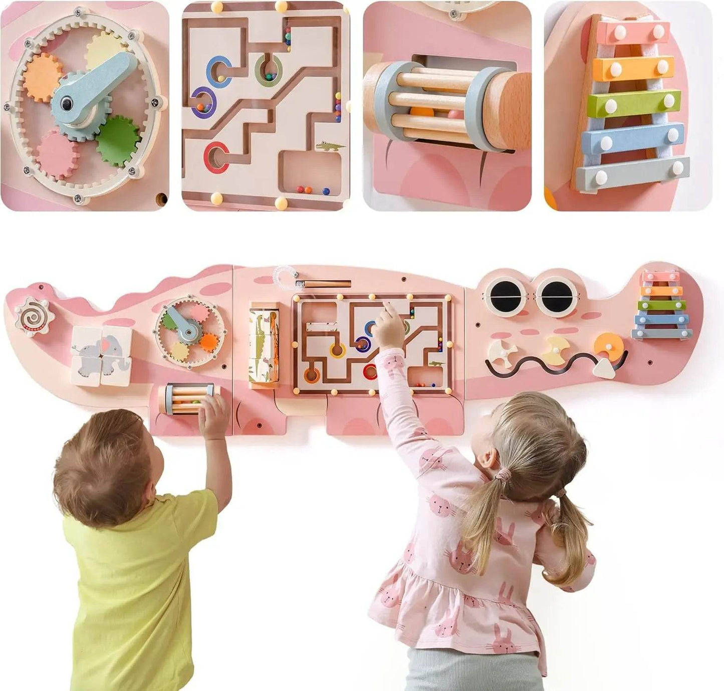 Premium Wooden Busy Board Gears Maze For Ages 14 And Up - ToylandEU