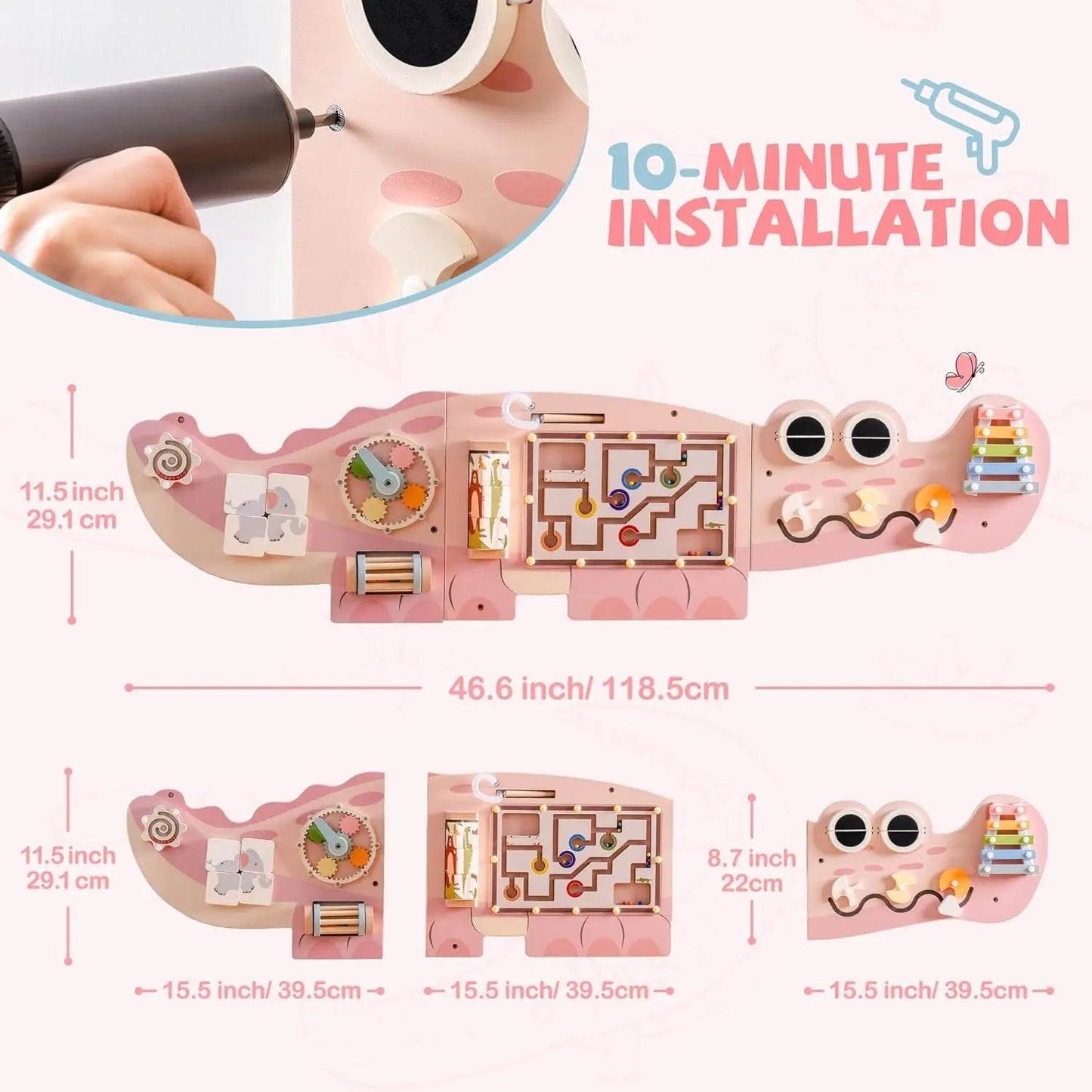 Premium Wooden Busy Board Gears Maze For Ages 14 And Up - ToylandEU