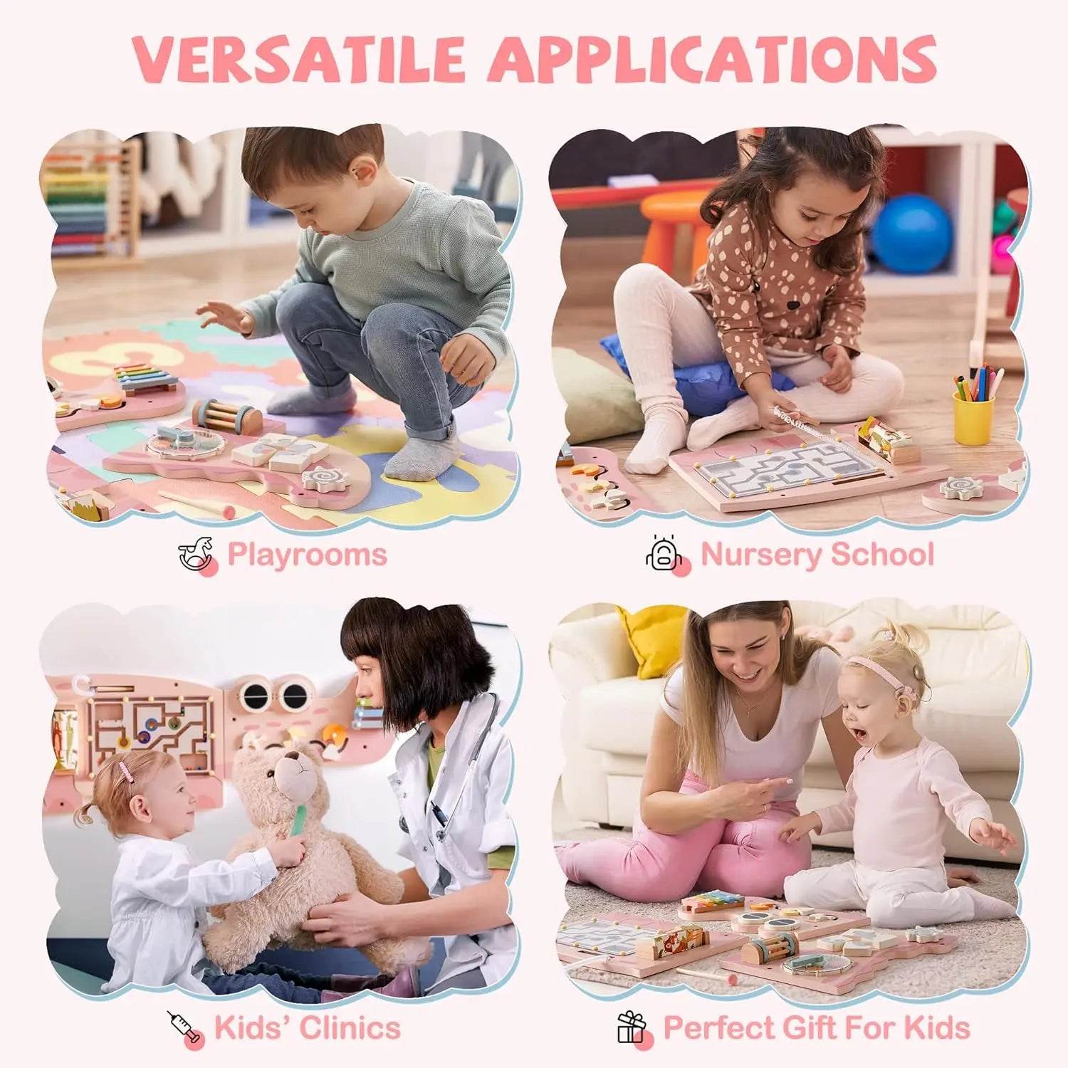 Premium Wooden Busy Board Gears Maze For Ages 14 And Up - ToylandEU