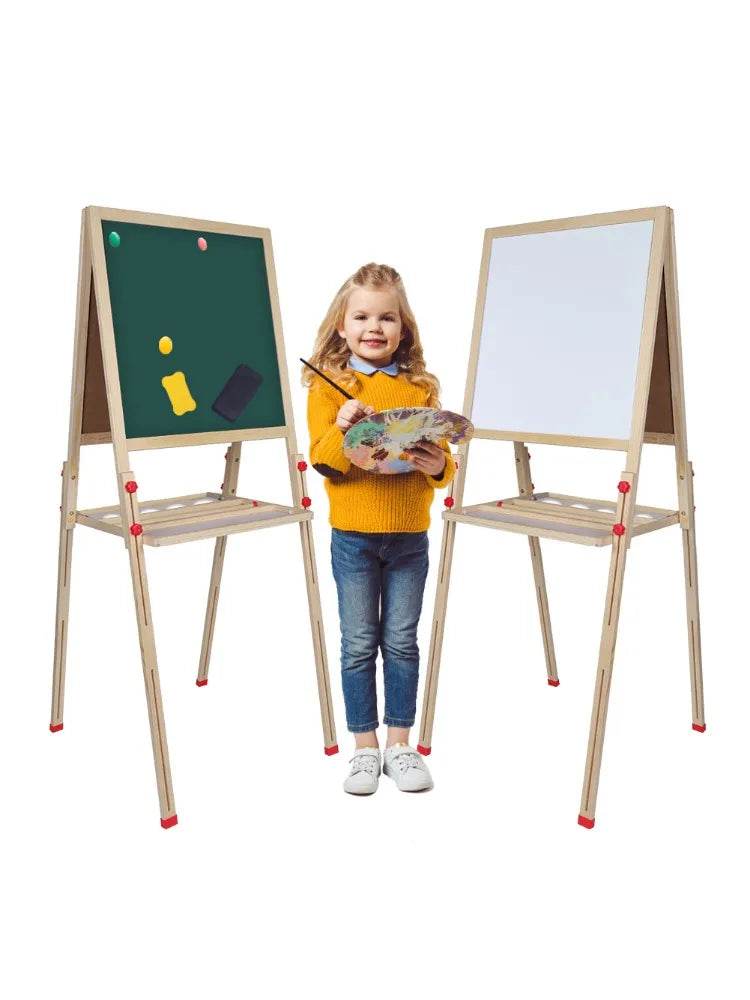Premium Wooden Children's Art Easel with Double-Sided Magnetic Design for Young Artists - ToylandEU