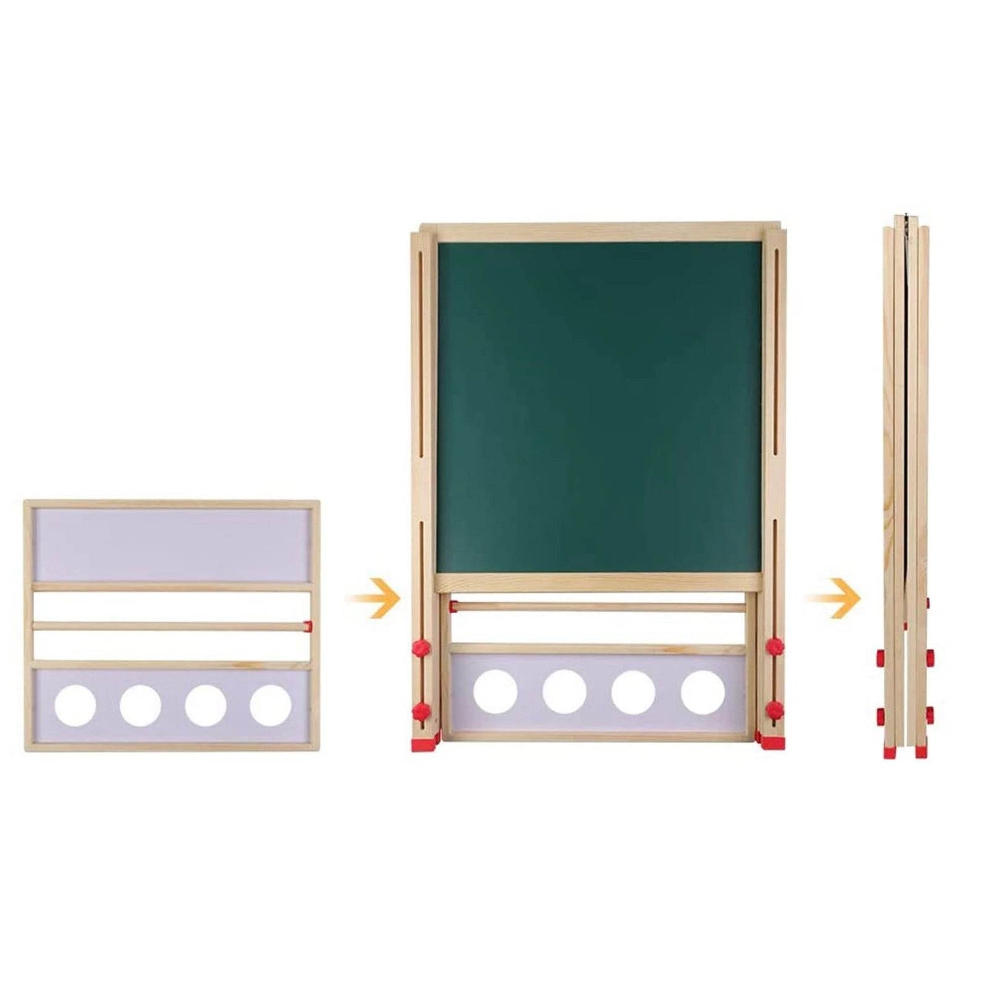 Premium Wooden Children's Art Easel with Double-Sided Magnetic Design for Young Artists - ToylandEU