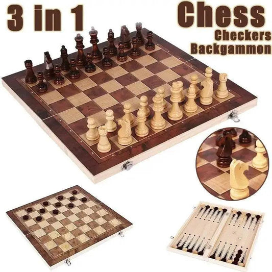  Premium Wooden Foldable Chess Set for Gift Enthusiasts -  ToylandEU™