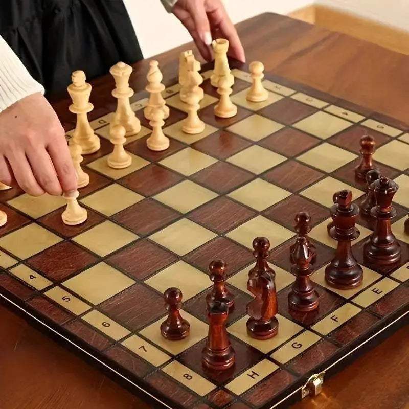  Premium Wooden Folding Chess Set for Family Game Nights -  ToylandEU™