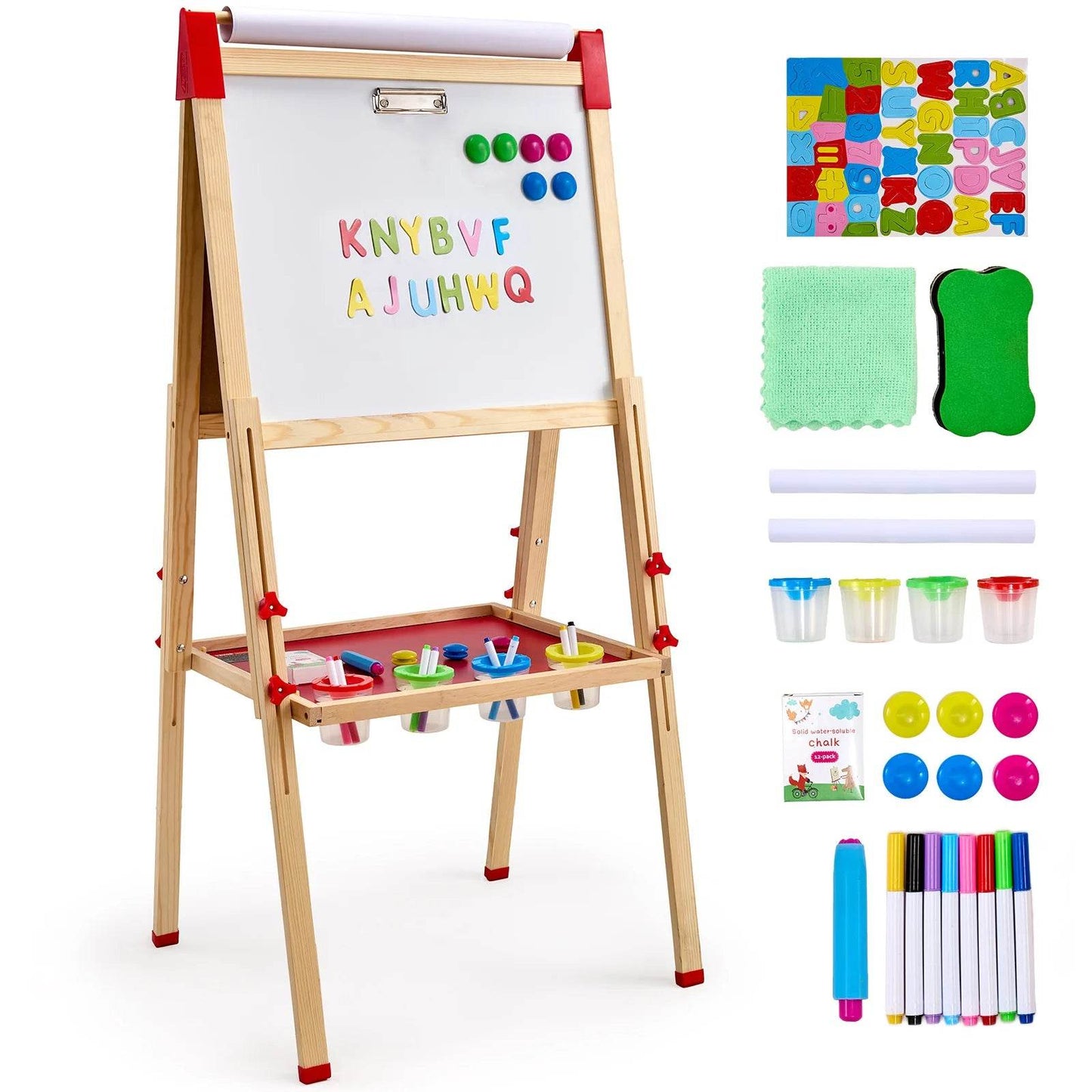 Premium Wooden Magnetic Drawing Board Double Sided For Kids - ToylandEU