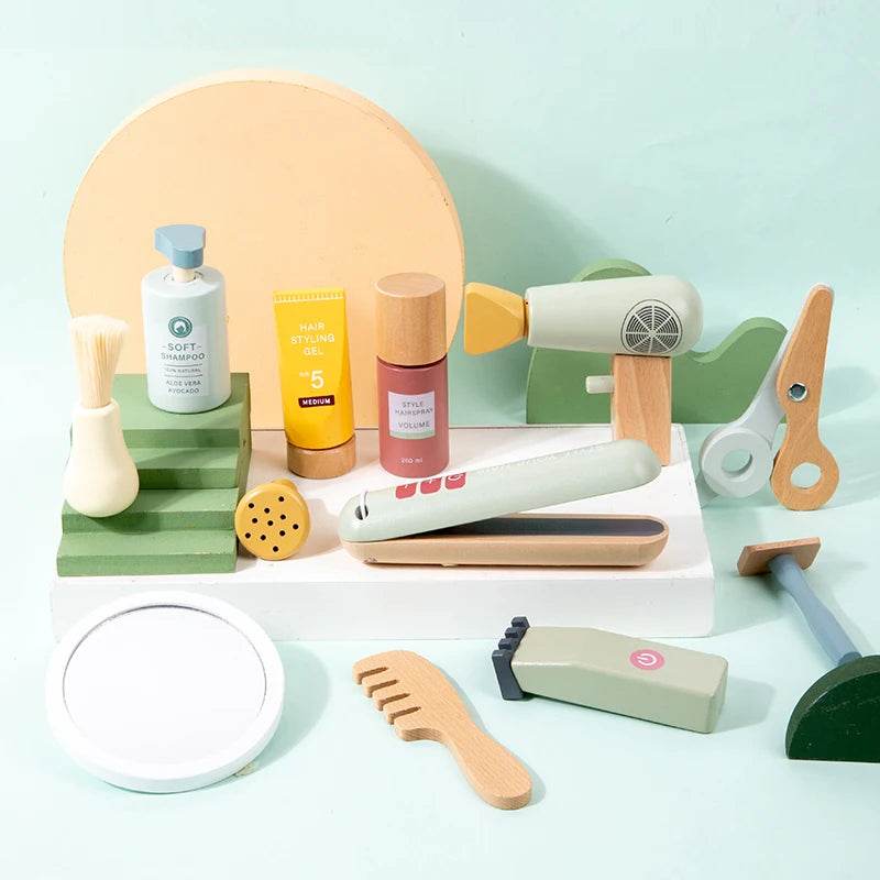 Premium Wooden Makeup Set with Hairdressing Simulation for Creative Pretend Play Girls Ages 3 to 12 - ToylandEU