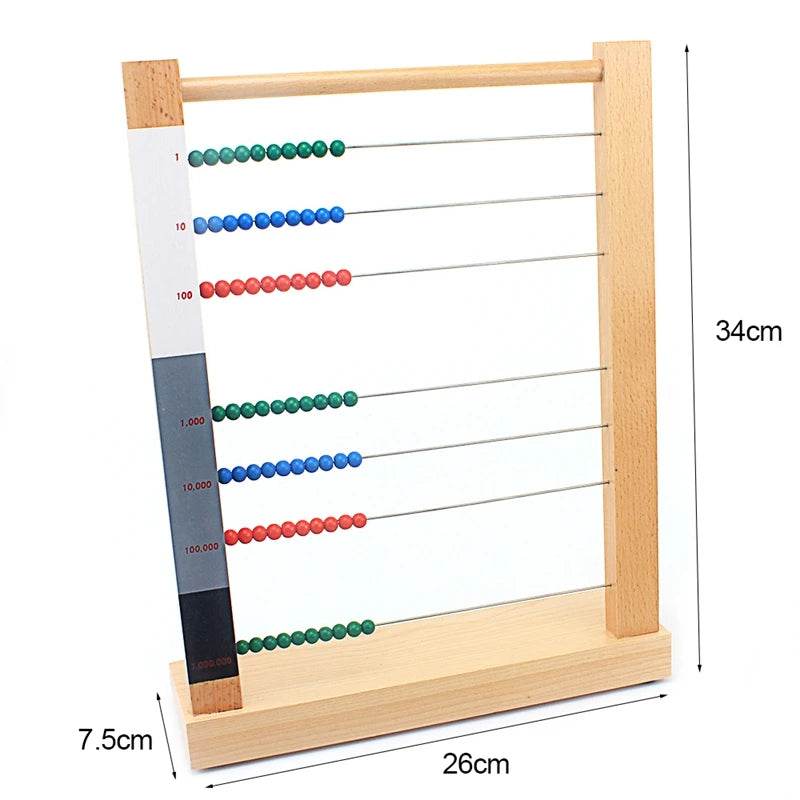 Premium Wooden Montessori Abacus Bead Counting Toy For Kids - ToylandEU