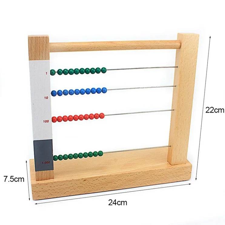 Premium Wooden Montessori Abacus Bead Counting Toy For Kids - ToylandEU