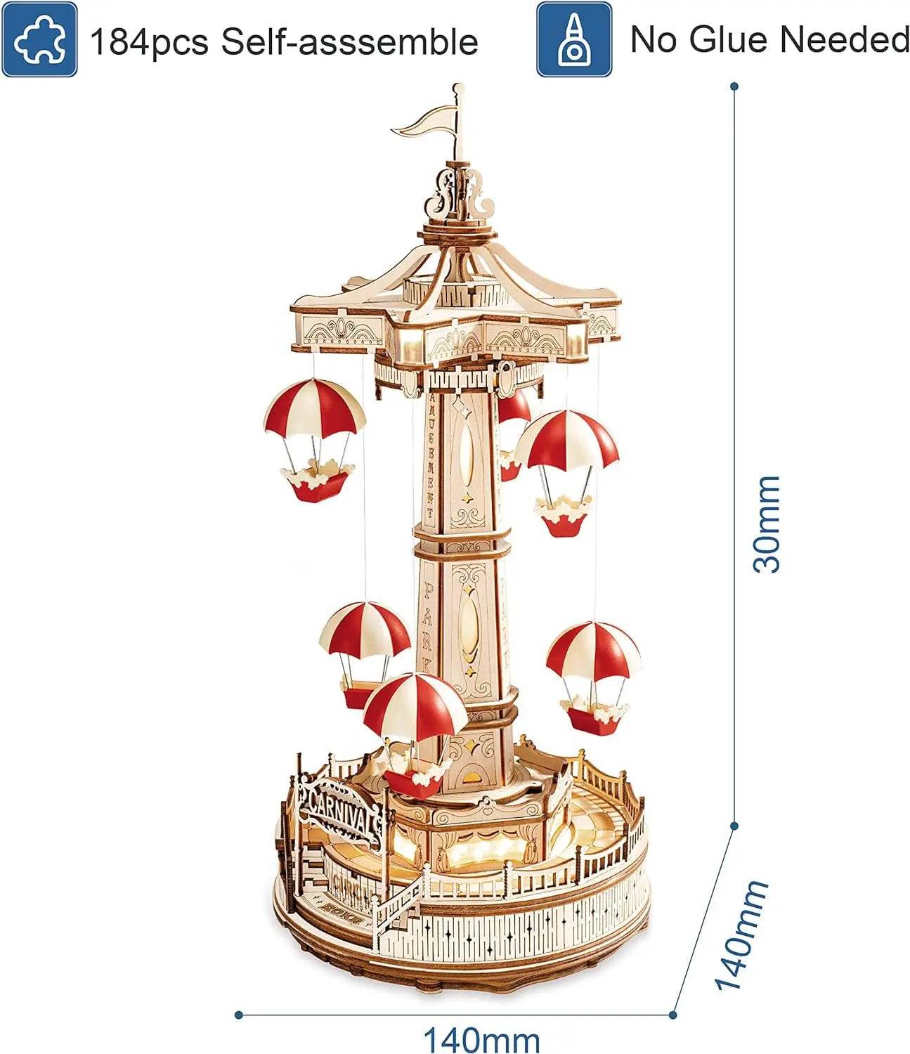 Premium Wooden Puzzle Moveable 3D DIY Music Box For Kids - ToylandEU