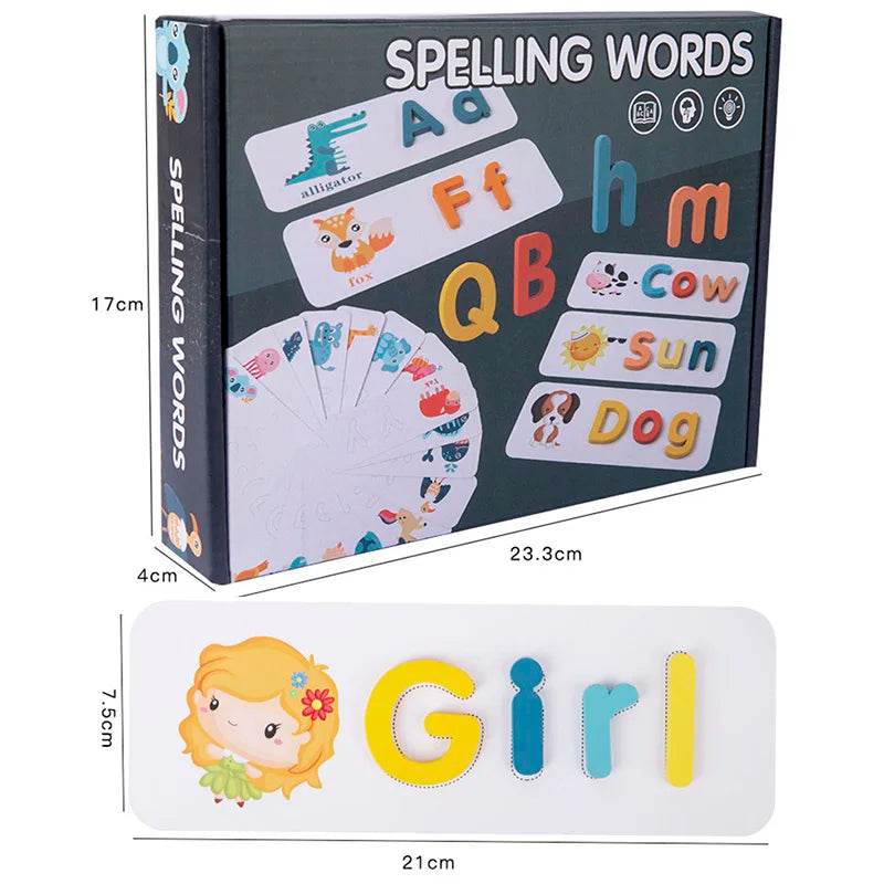 Premium Wooden Spelling Game Montessori Letters For Kids - ToylandEU